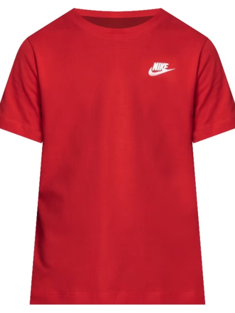 Nike Red Kids Short-Sleeve Tee with White Logo